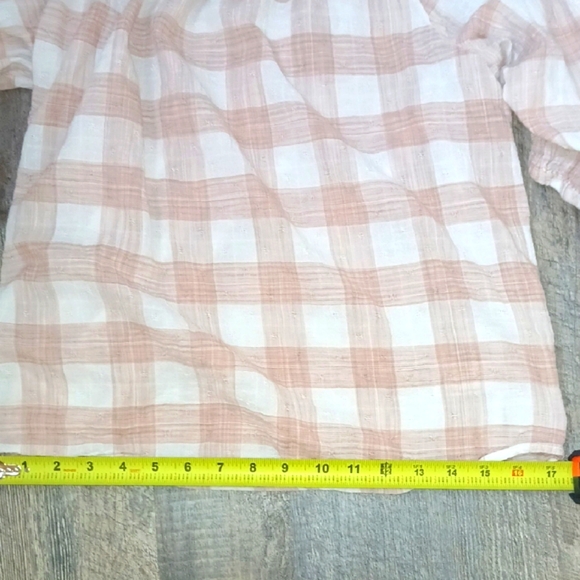 Plaid Peasant Blouse Made by Universal Threads Good CO. - Picture 3 of 7